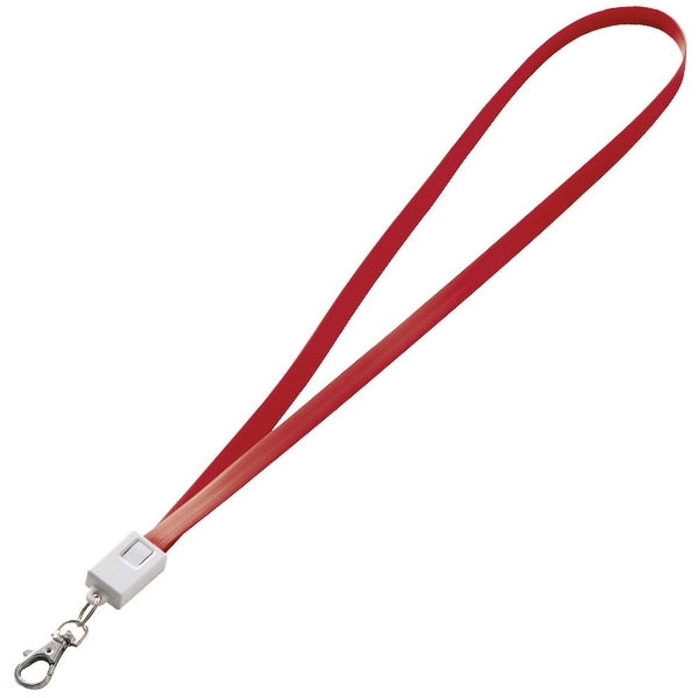 Smycz do transferu danych z micro USB LE PORT 0639 - Czerwony