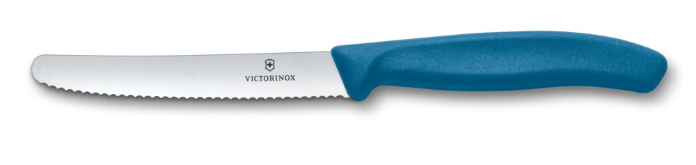 Nóż z ząbkowanym ostrzem SwissClassic Victorinox 67836 - Niebieski