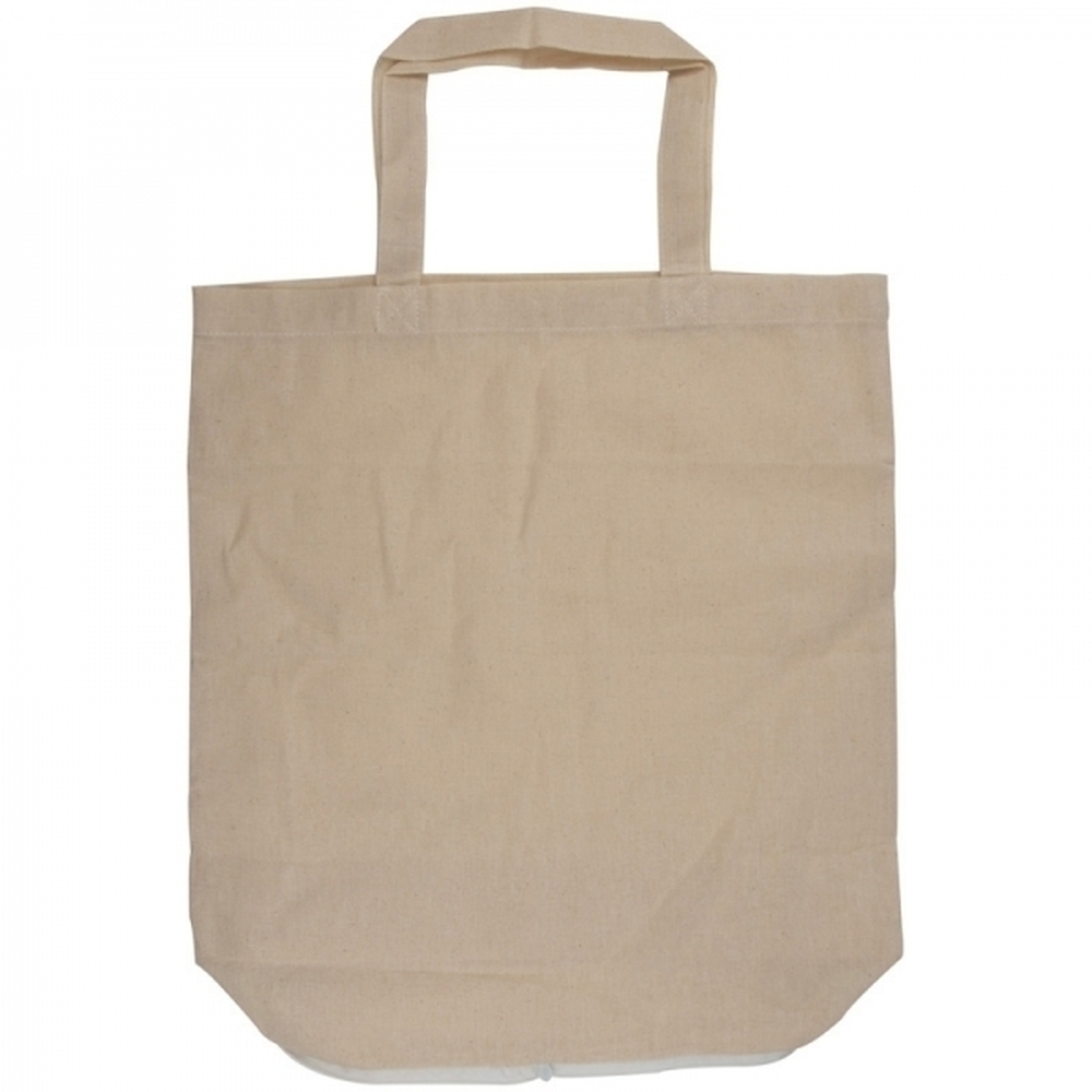 Torba bawełniana z krótkimi uszami składana 120 g/m2 FERRARA 0859 - Beżowa