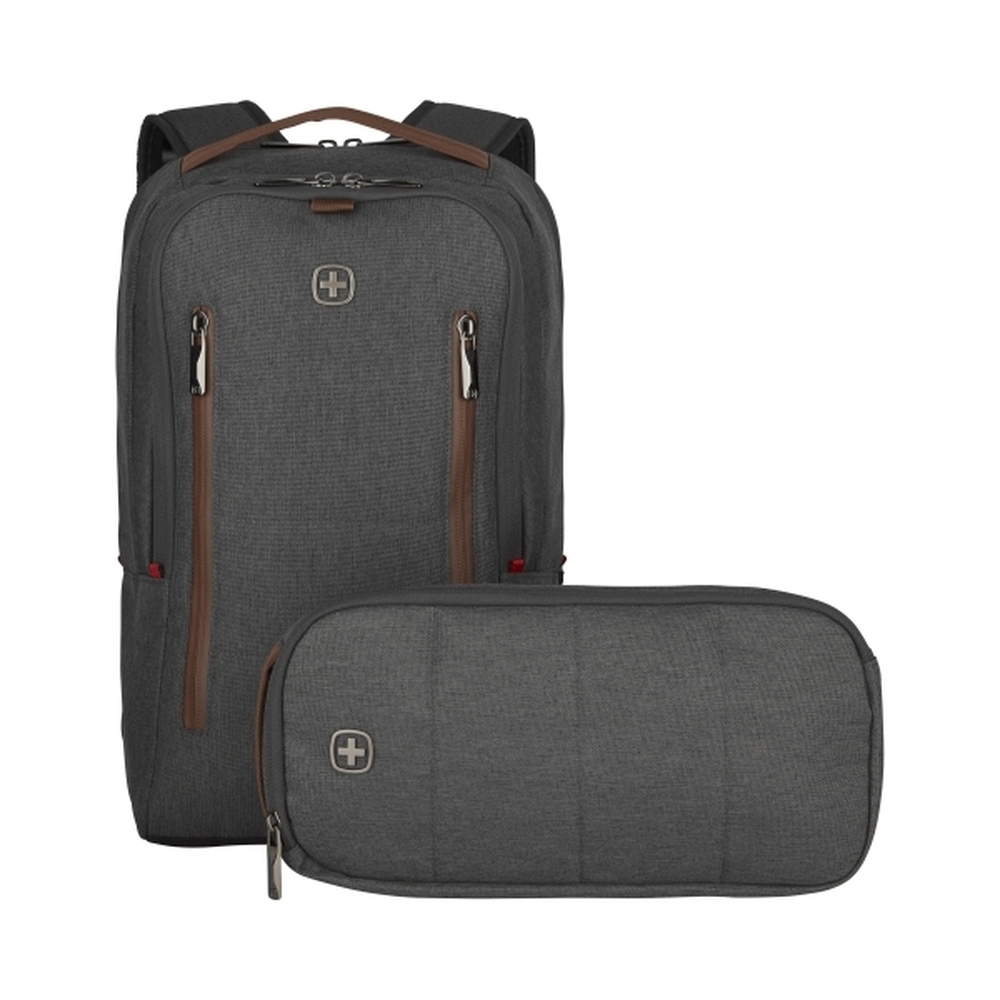 Plecak na laptopa z saszetką Wenger City Style Upgrade 16'' W606489 - Szary