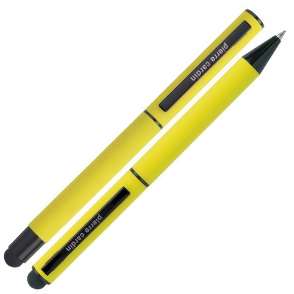 Zestaw piśmienny długopis i pióro kulkowe touch pen soft touch CELEBRATION Pierre Cardin B040100 - Żółty
