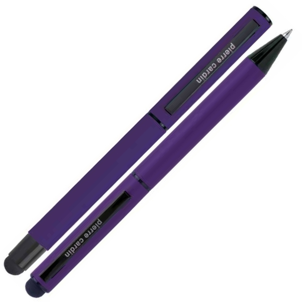 Zestaw piśmienny długopis i pióro kulkowe touch pen soft touch CELEBRATION Pierre Cardin B040100 - Fioletowy