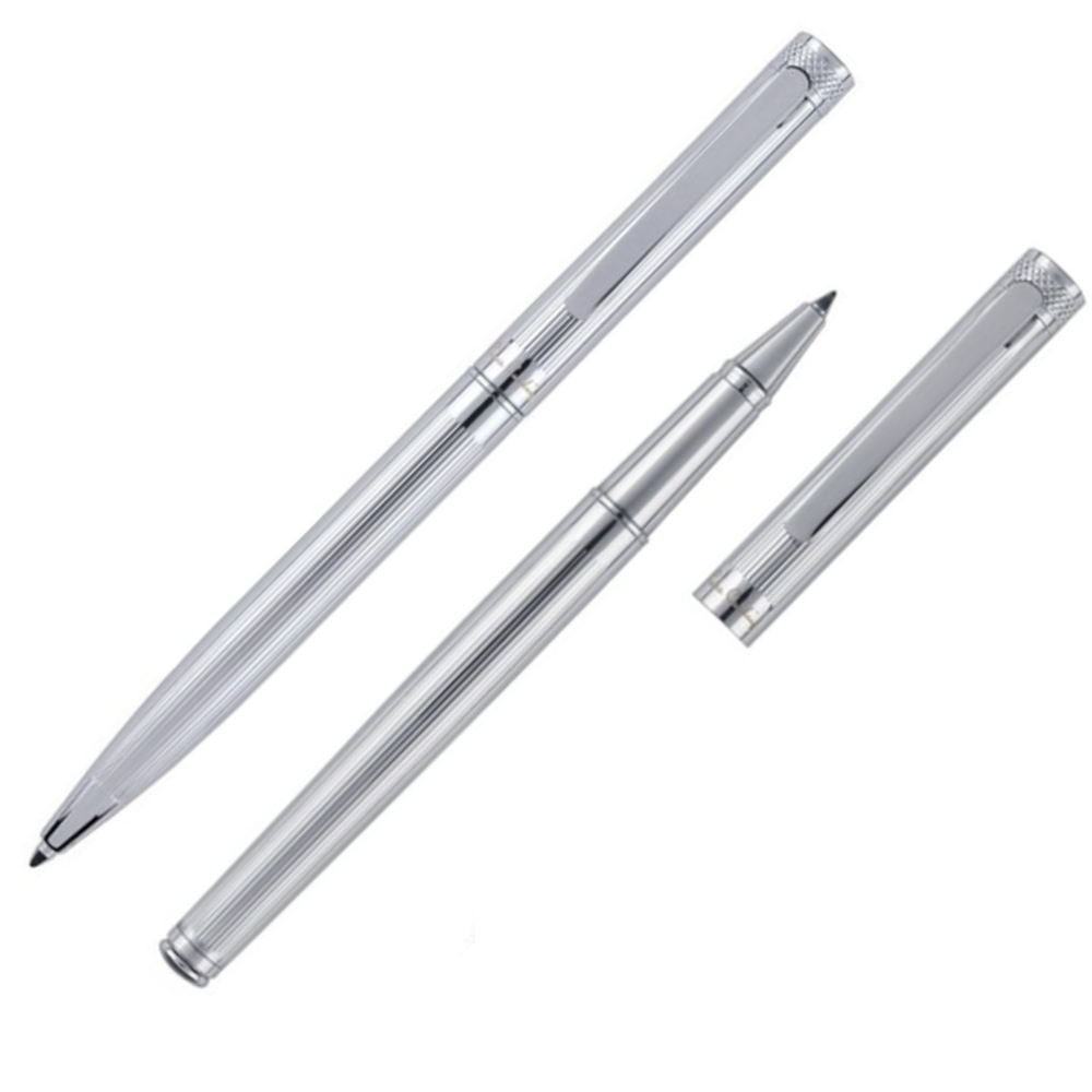 Zestaw piśmienny długopis i pióro kulkowe RENEE Pierre Cardin B040020 - Szary