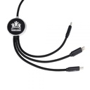 Długi kabel 3w1 z podświetlanym logo, W201TG EG0534 - Czarny