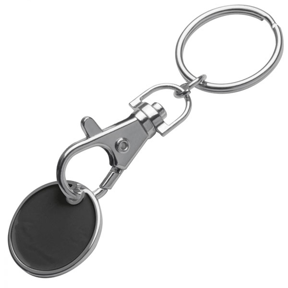 Brelok metalowy z żetonem ARRAS 0477 - Czarny