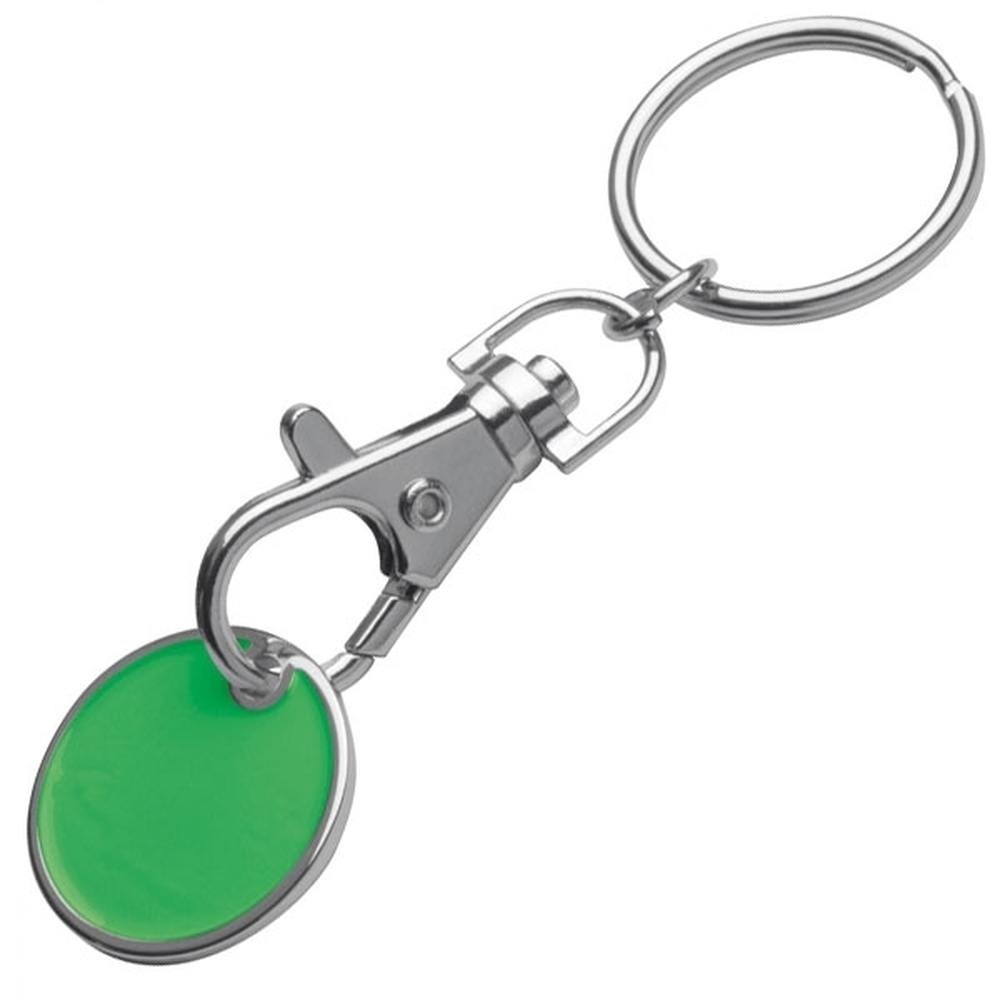 Brelok metalowy z żetonem ARRAS 0477 - Zielony