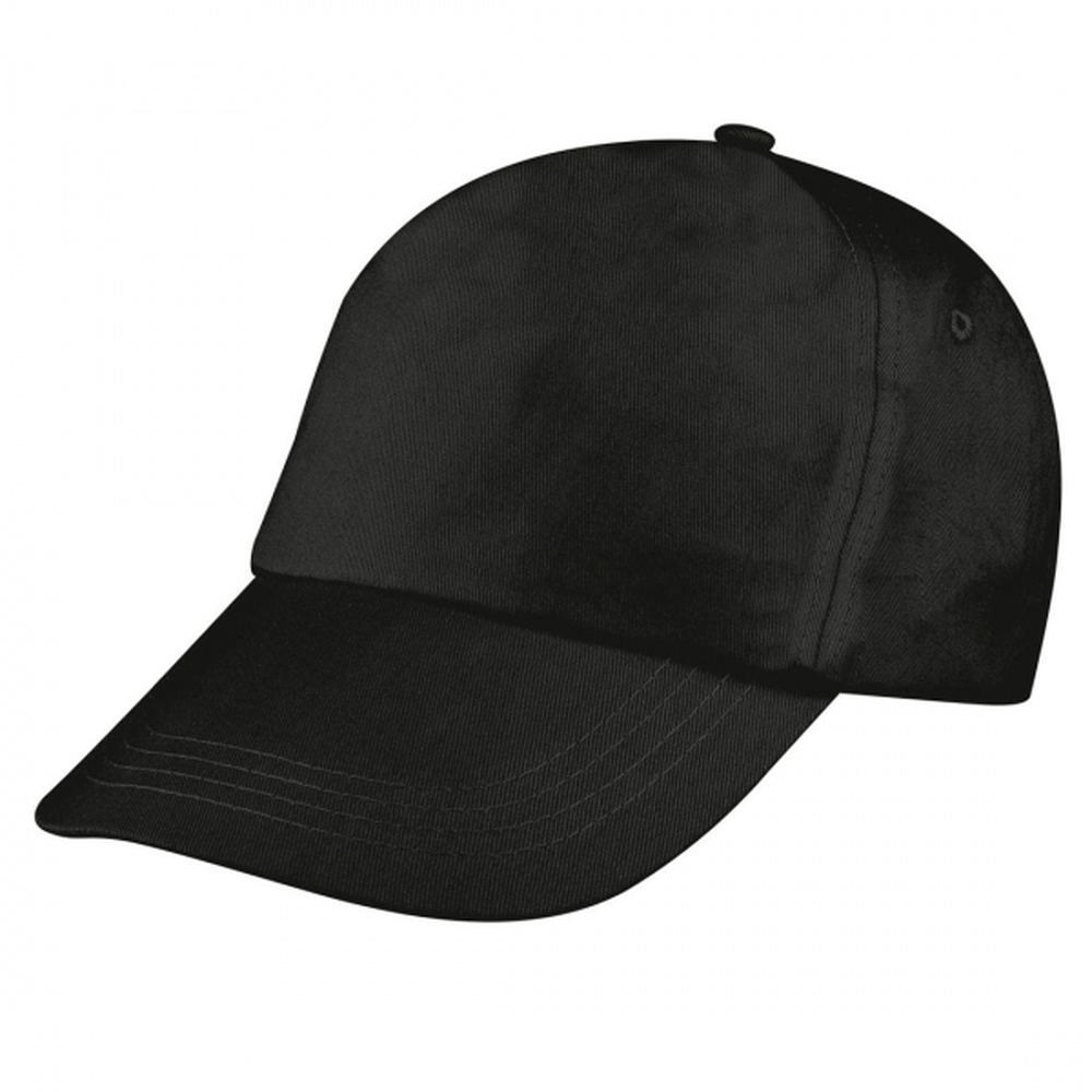 Czapka z daszkiem 5 paneli SANTA FE 2466 - Czarna