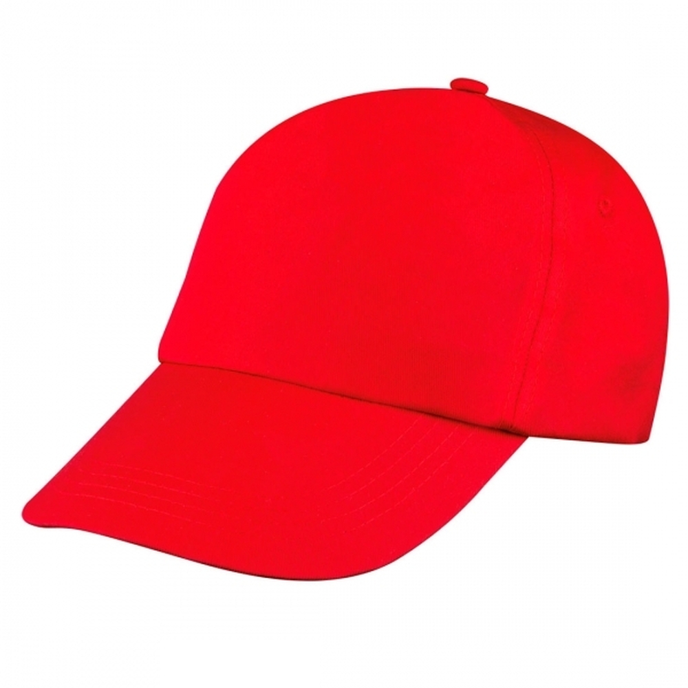 Czapka z daszkiem 5 paneli SANTA FE 2466 - Czerwona