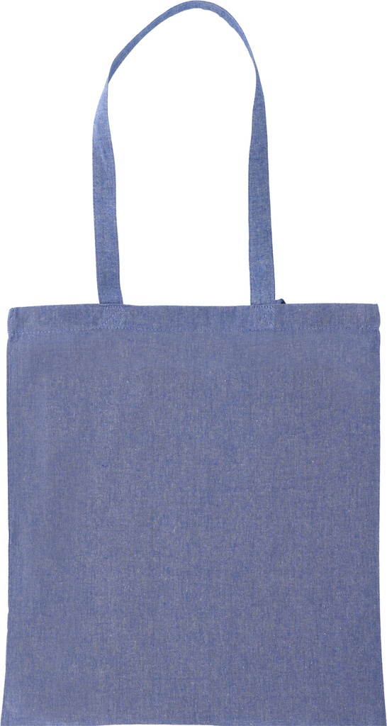 Torba bawełniana z długimi uszami z recyklingu 140 g/m2 CHELMSFORD 2358 - Niebieska