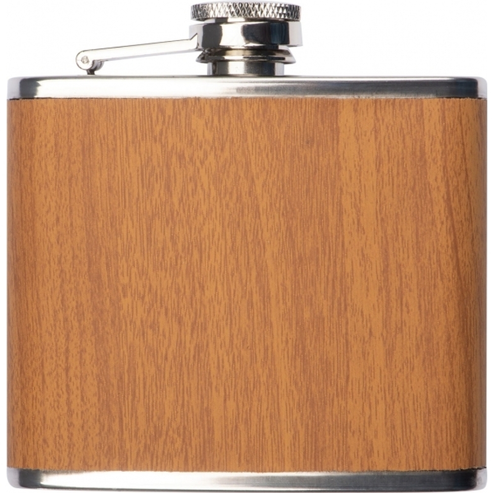 Piersiówka stalowa 170 ml HOOGSTRATEN 2439 - Brązowa