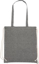 Torba bawełniana z długimi uszami z recyklingu 140 g/m2 ADDISON 2543 - Czarna