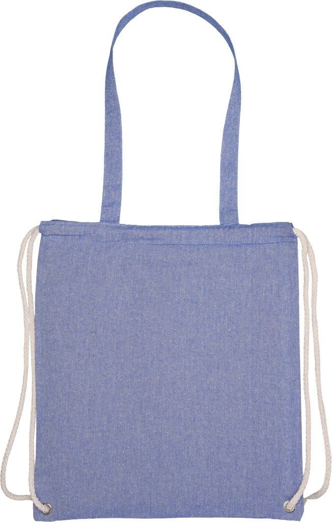 Torba bawełniana z długimi uszami z recyklingu 140 g/m2 ADDISON 2543 - Niebieska