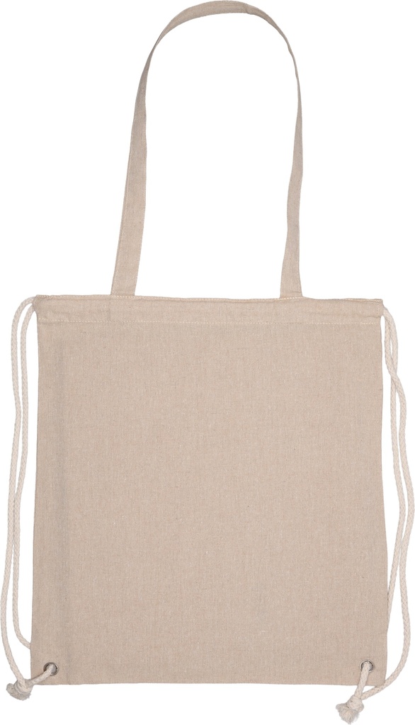 Torba bawełniana z długimi uszami z recyklingu 140 g/m2 ADDISON 2543 - Beżowa