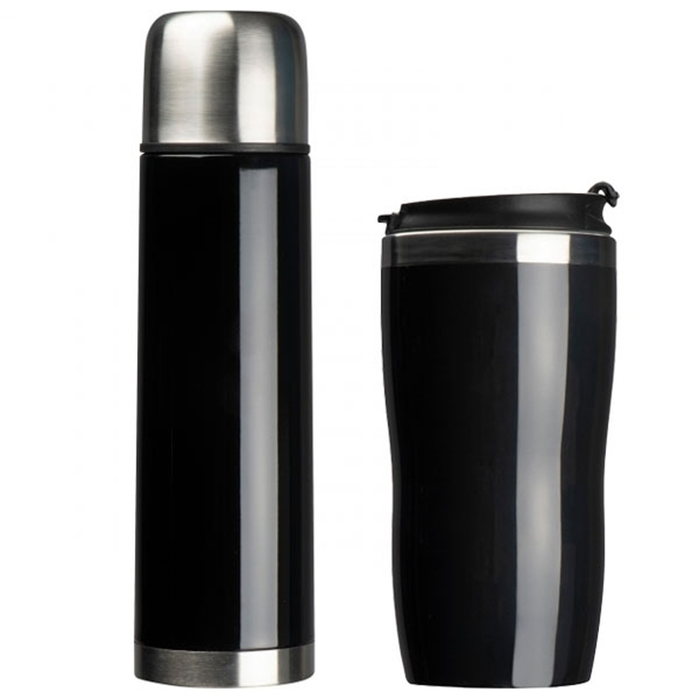 Zestaw termos 500 ml i kubek termiczny 450 ml SPLIT 2696 - Czarny