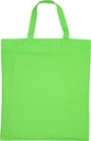 Torba bawełniana z krótkimi uszami 140 g/m2 BREGENZ 0680 - Jasnozielona