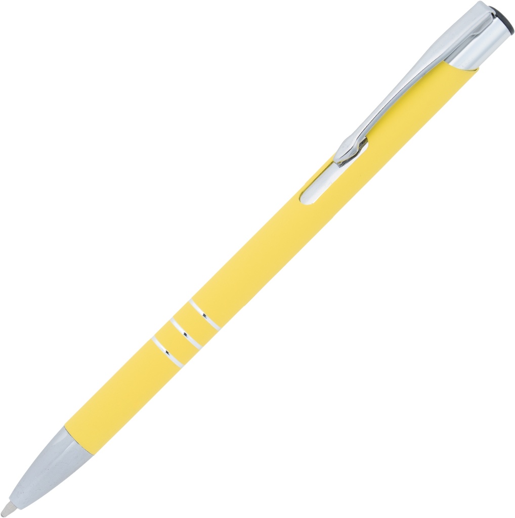 Długopis metalowy soft touch NEW JERSEY 0555 - Żółty