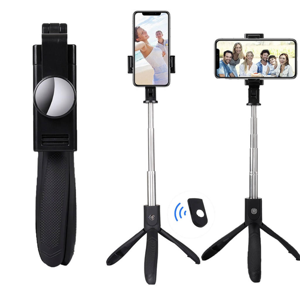 Selfie Stick ze stojakiem, K06 EG05892 - Czarny