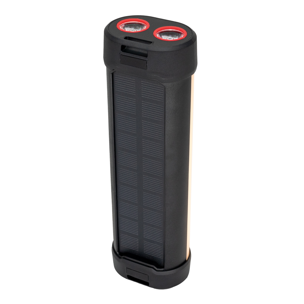 Latarka solarna z power bankiem ES982 3000 mAh EG05894 - Czarna