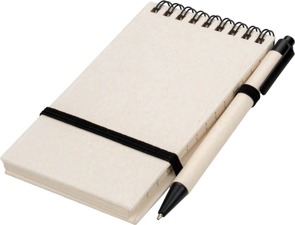 Notes A6 w linie z kartonu po mleku z długopisem AUSTIN 3746 - Beżowy