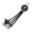 Kabel 4w1 z podświetlanym logo, LH-ZMU05 EG0592 - Beżowy