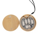 Kabel 4w1 w drewnianej obudowie, LH-ZM01 EG0593 - Beżowy