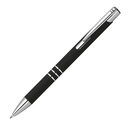 Długopis z aluminium z recyklingu półżelowy soft touch DUNMORE 3991 - Czarny