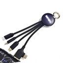 Kabel z podświetlanym logo 4w1, RXD-368 EG0599 - Czarny