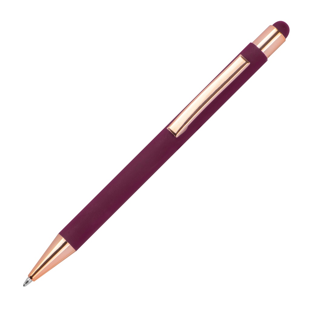 Długopis metalowy touch pen soft touch MIRAMAR 4328 - Bordowy