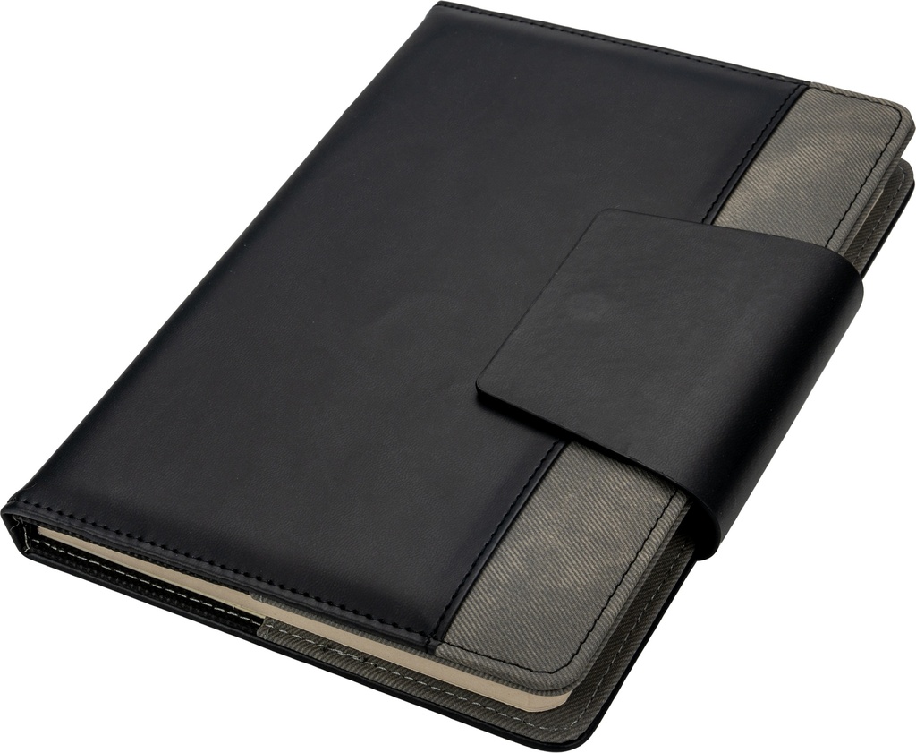 Notes A5 w linie z PU z recyklingu ASUNCION 4229 - Ciemnoszary