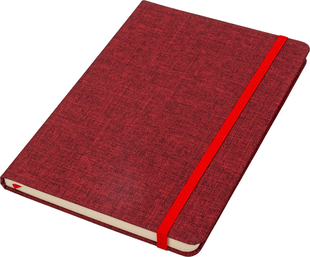 Notes A5 w linie z trzciny cukrowej i rPET ALGIERS 4228 - Czerwony