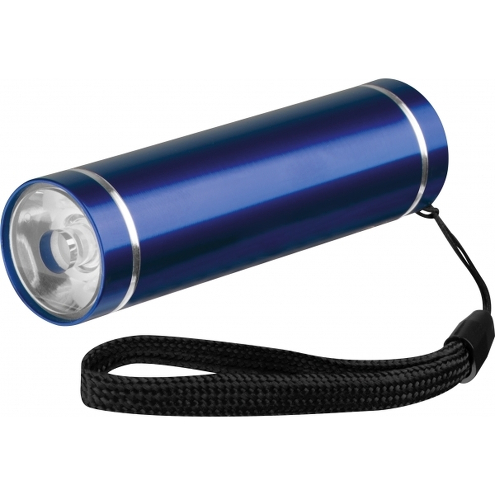Latarka z aluminium z recyklingu UTRECHT 4104 - Niebieska