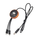 kabel z ładowarką indukcyjną 4w1 5w EG0608 - Beżowy