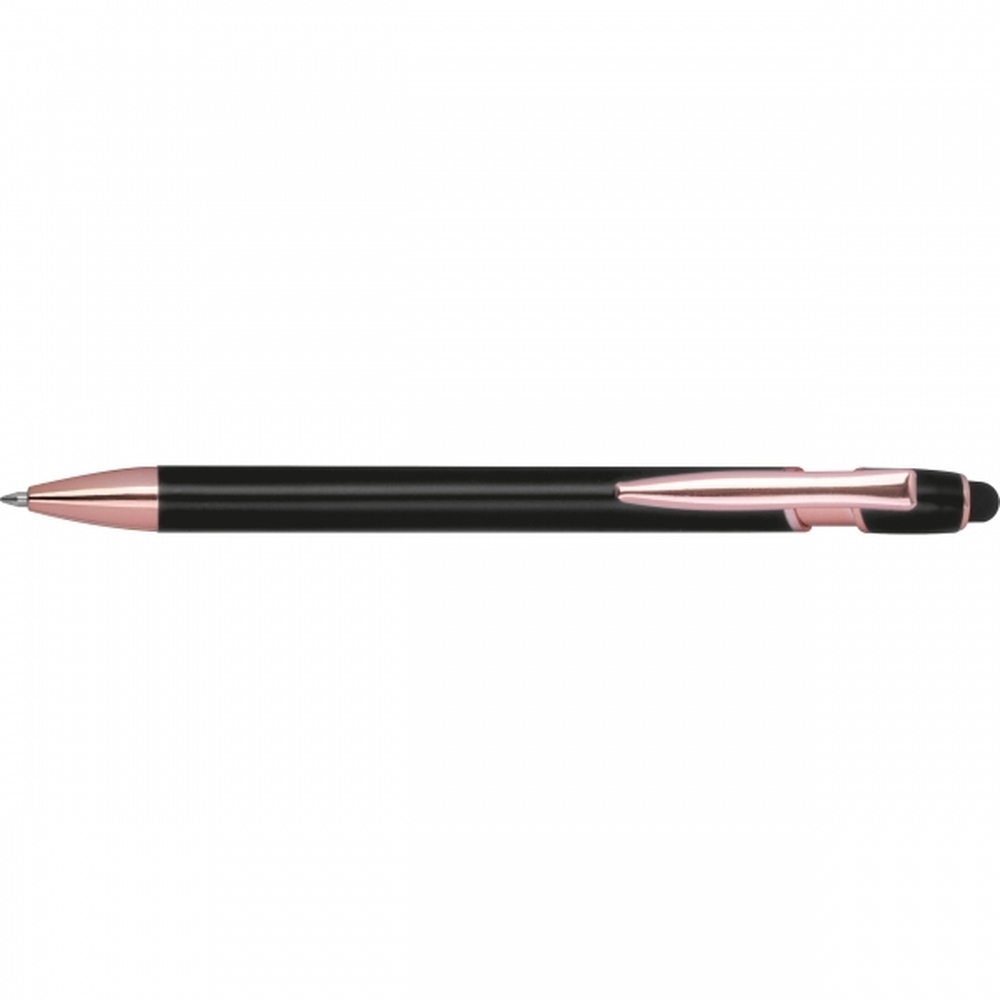 Długopis aluminiowy z recyklingu żelowy touch pen BELO HORIZONTE 5281 - Czarny