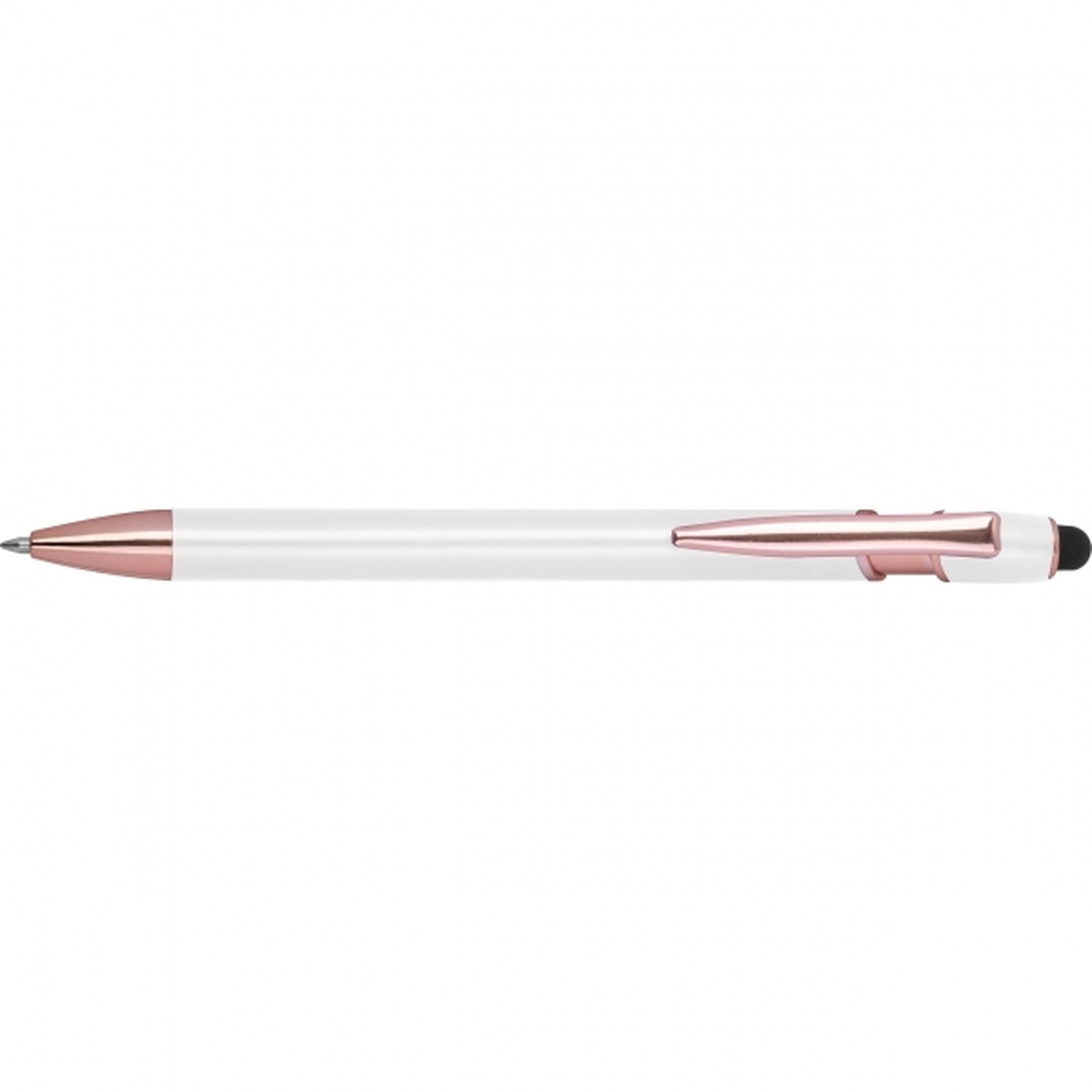 Długopis aluminiowy z recyklingu żelowy touch pen BELO HORIZONTE 5281 - Biały