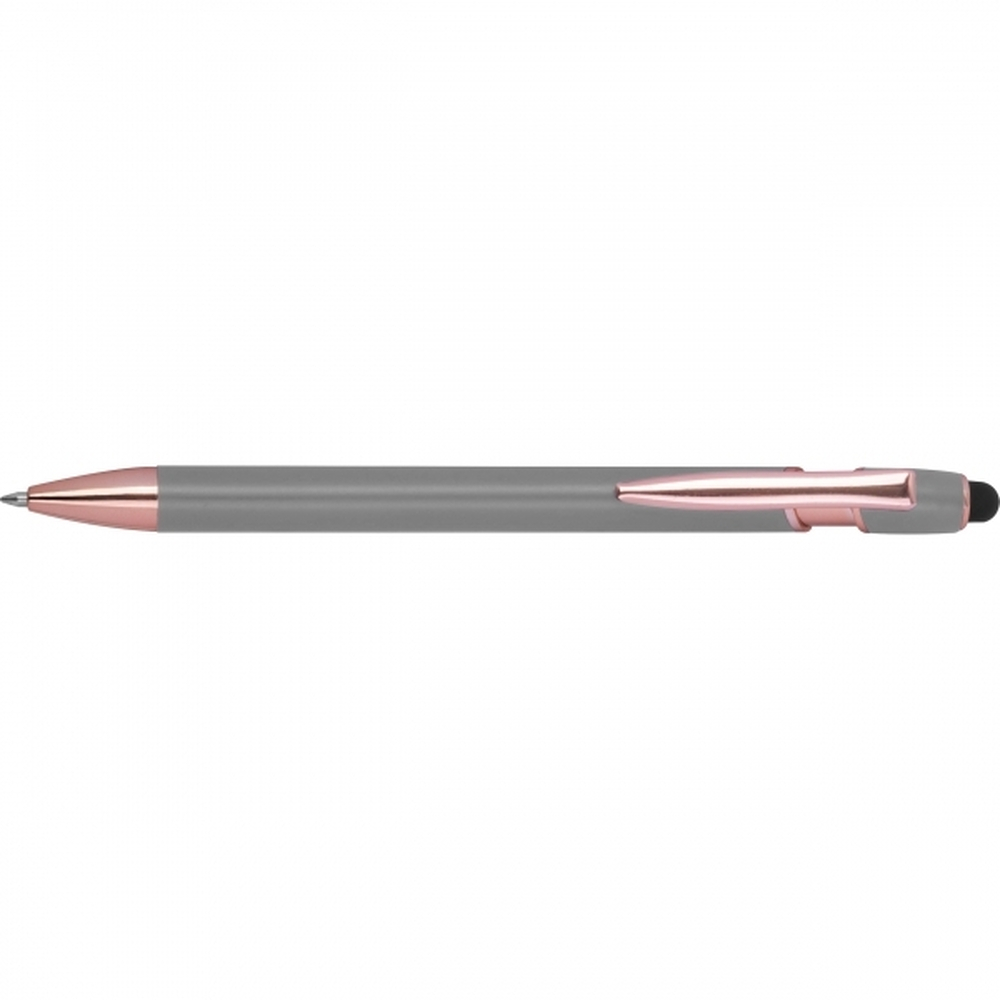 Długopis aluminiowy z recyklingu żelowy touch pen BELO HORIZONTE 5281 - Szary