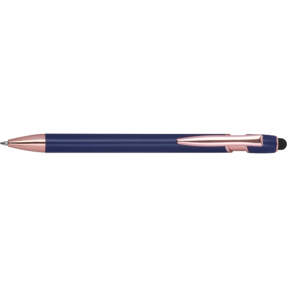 Długopis aluminiowy z recyklingu żelowy touch pen BELO HORIZONTE 5281 - Granatowy