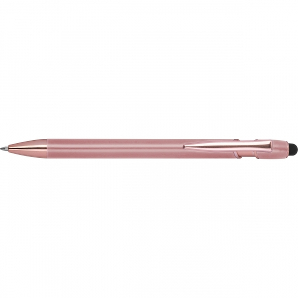 Długopis aluminiowy z recyklingu żelowy touch pen BELO HORIZONTE 5281 - Różowe złoto