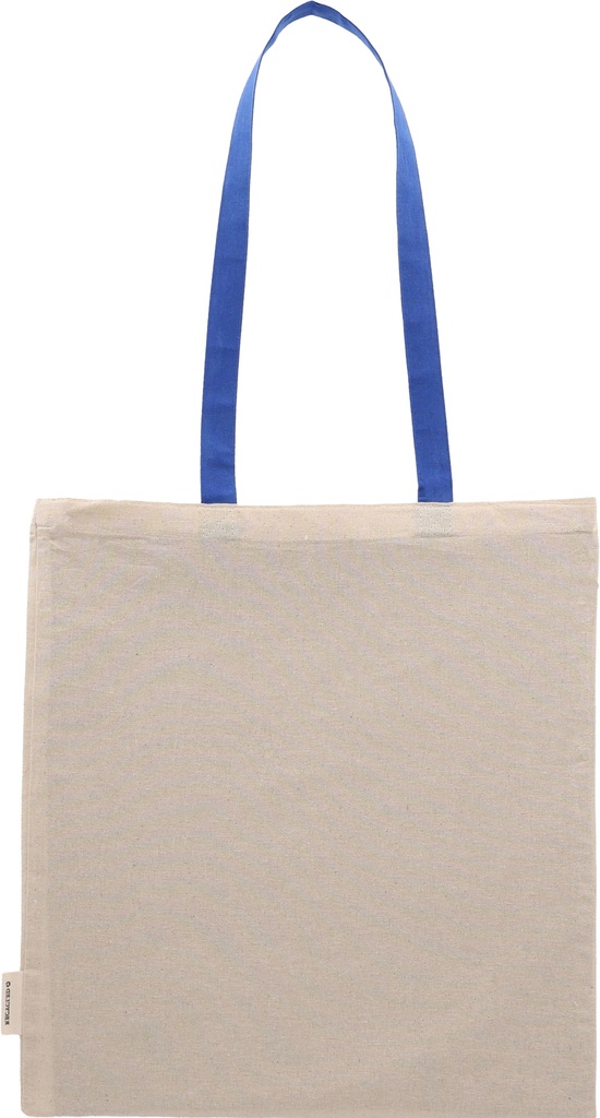 Torba bawełniana z długimi uszami, z recyklingu 140g/m2 CAMBRIDGE 5454 - Niebieska