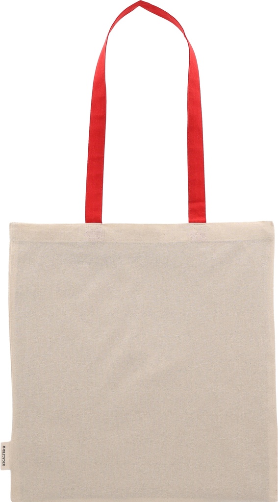 Torba bawełniana z długimi uszami, z recyklingu 140g/m2 CAMBRIDGE 5454 - Czerwona