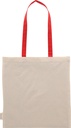 Torba bawełniana z długimi uszami, z recyklingu 140g/m2 CAMBRIDGE 5454 - Czerwona