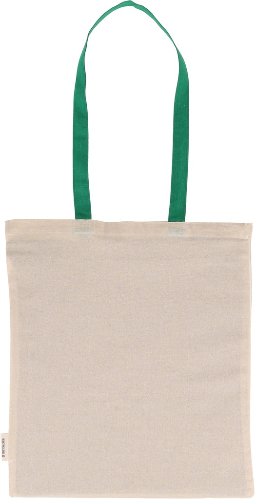 Torba bawełniana z długimi uszami, z recyklingu 140g/m2 CAMBRIDGE 5454 - Zielona
