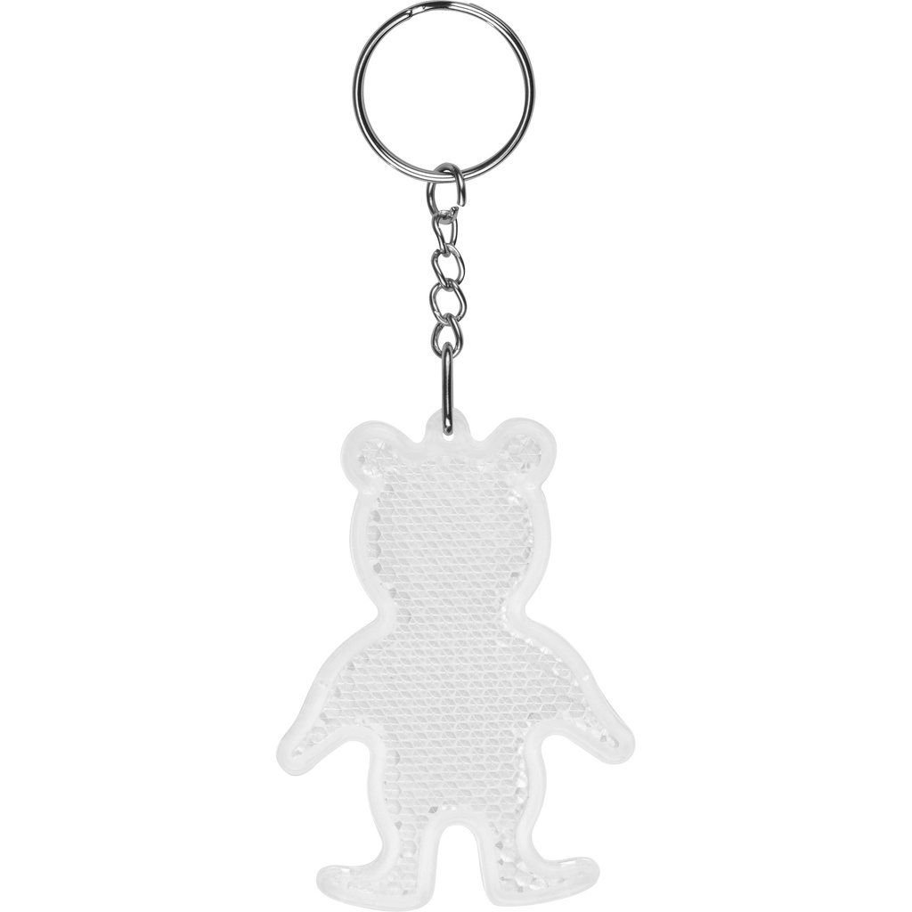 Brelok odblaskowy BEAR 2449 - Biały