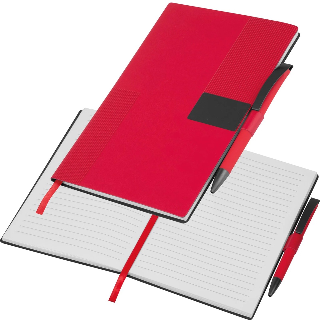 Notes A5 w linie z długopisem MERSIN 5620 - Czerwony