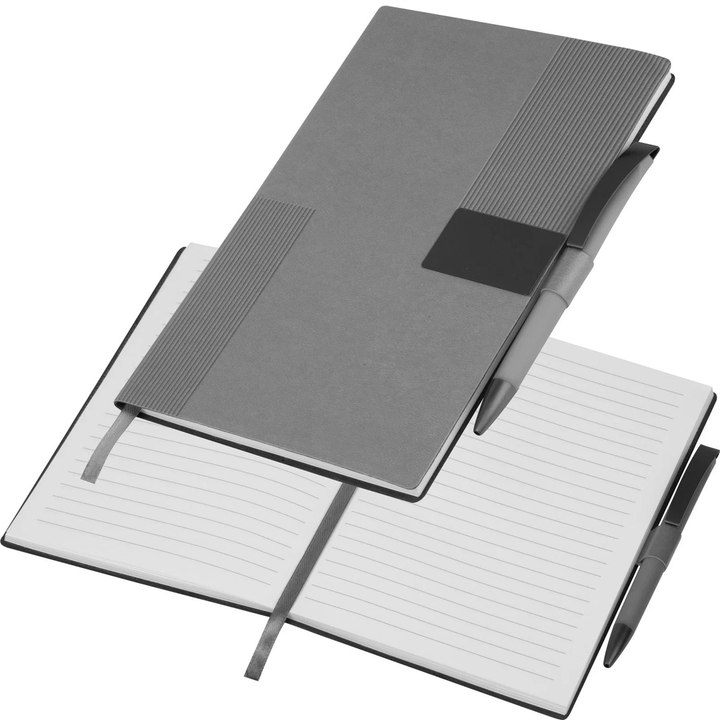 Notes A5 w linie z długopisem MERSIN 5620 - Szary