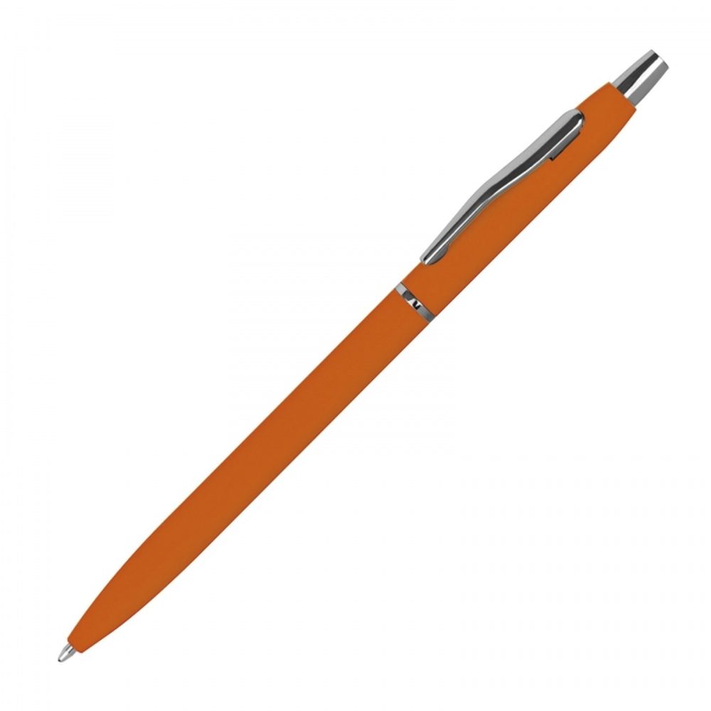 Długopis metalowy soft touch CRISTINA 10715 - Pomarańczowy