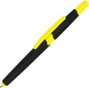 Długopis plastikowy z zakreślaczem touch pen EMMETT 10965 - Żółty