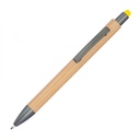 Długopis drewniany touch pen LUCIO 12194 - Żółty