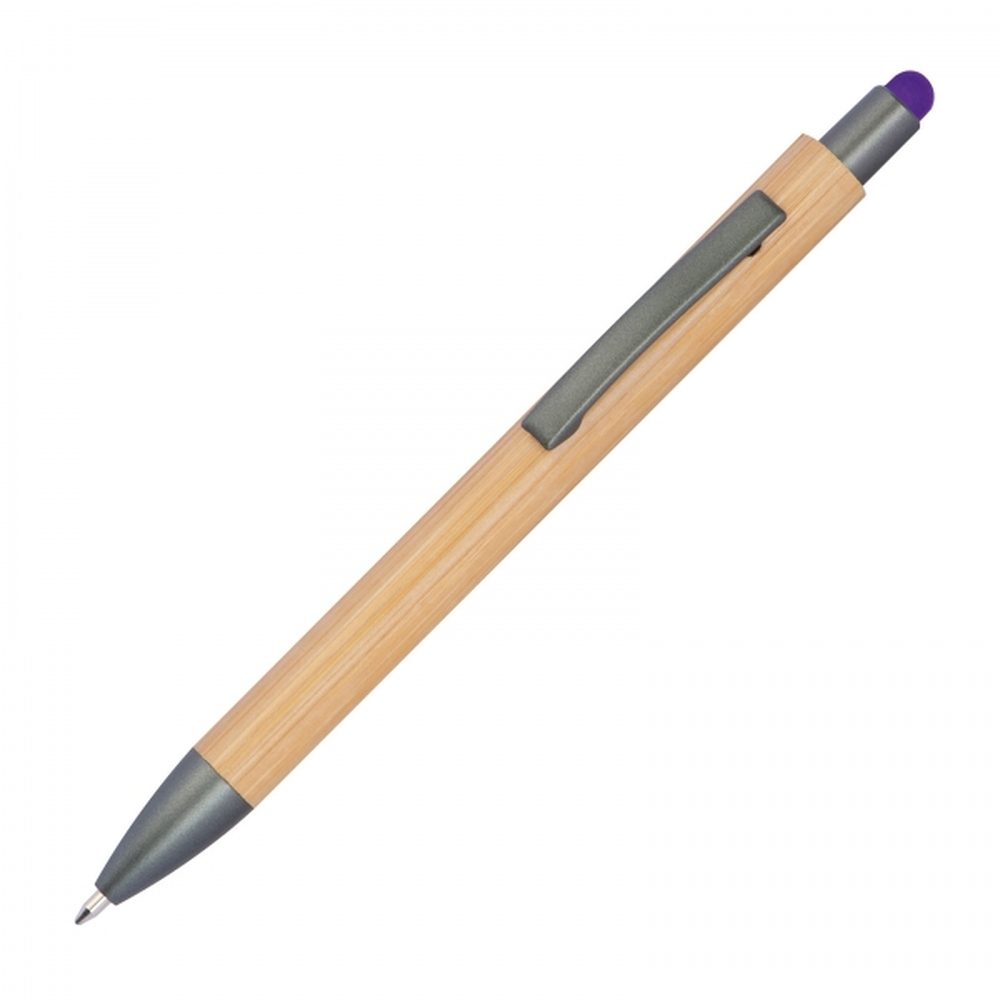 Długopis drewniany touch pen LUCIO 12194 - Fioletowy