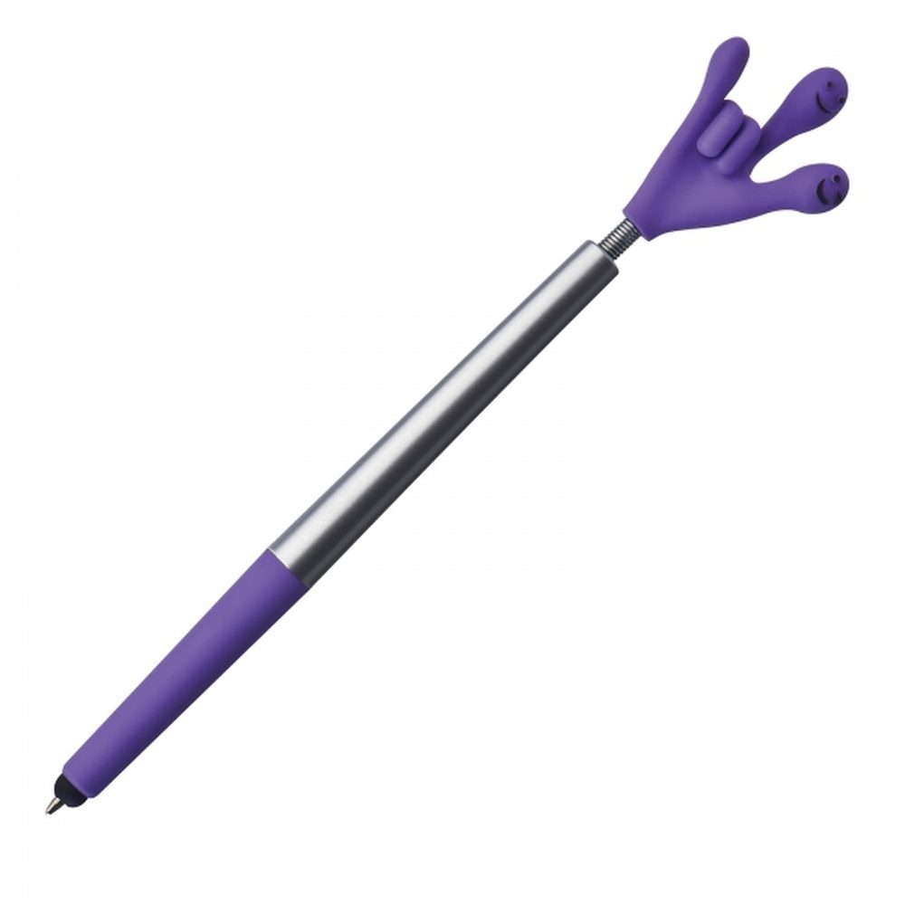Długopis plastikowy touch pen Smile Hand CrisMa KARINA 13415 - Fioletowy