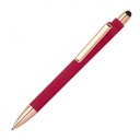 Długopis plastikowy soft touch LENA 13873 - Czerwony